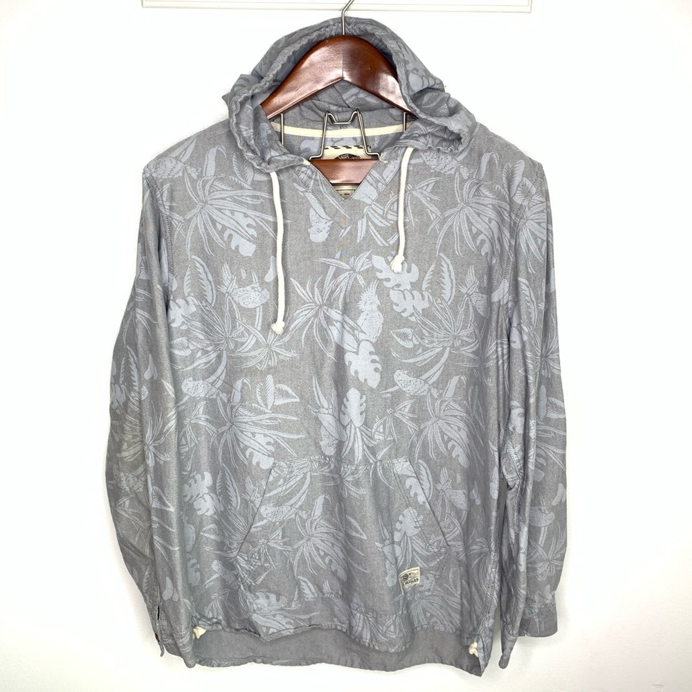 Vans Tropical Floral V Neck Hooded Long Sleeve Top